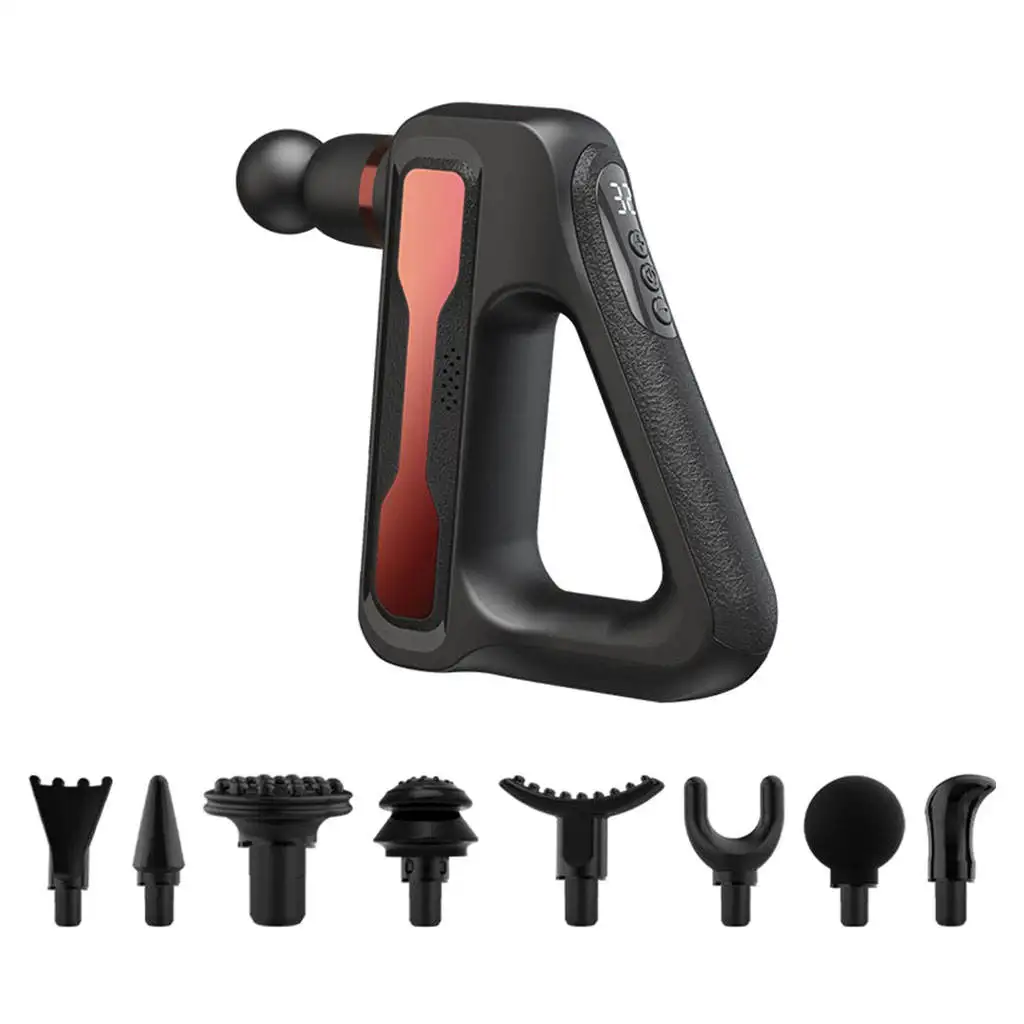 Массажный пистолет 32 скорости с 8 насадками электрический ручной тихий