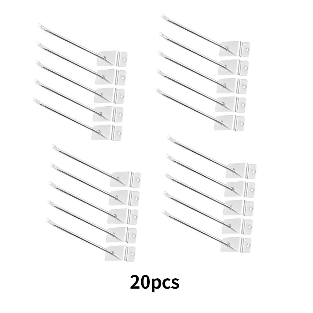 

25PCS Slat Board Hooks Wallslat Clips 15cm 4.2mm Retail Shop Shelf Display Panel Hanger Sales shelf Muti-function Storage