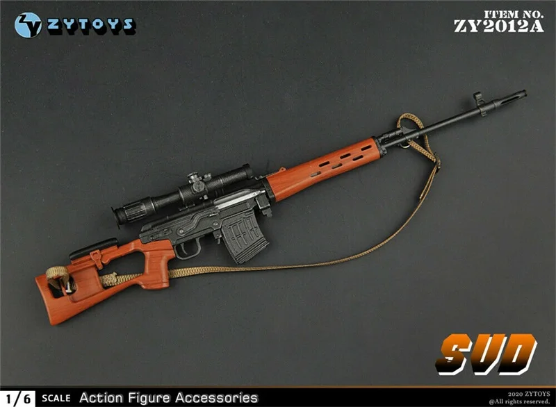 

ZYTOYS ZY2012 SVD/SVDS 1/6 Gun Weapon Model Toy Fit 12'' Solider Figure