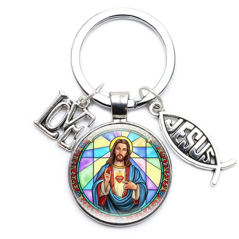 Рельефное общество Lds мормонс Иисус Христа брелок купол застежка-лобстер