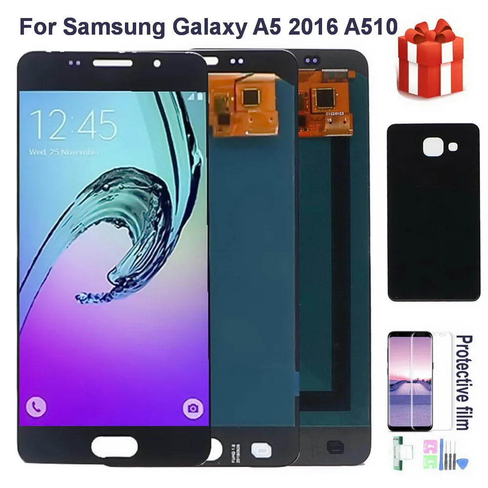 

Original AMOLED LCD Screen For Samsung Galaxy A5 2016 A510F A510M A510FD A5100 A510 Lcd Display Touch screen Digitizer Assembly
