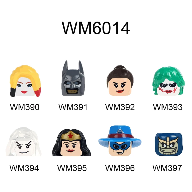 

WM6014 Single Sale Movie Action Figures Building Blocks Puzzle Toys For Boys Girls Children Anime Figures Heads Bricks Kids Gift