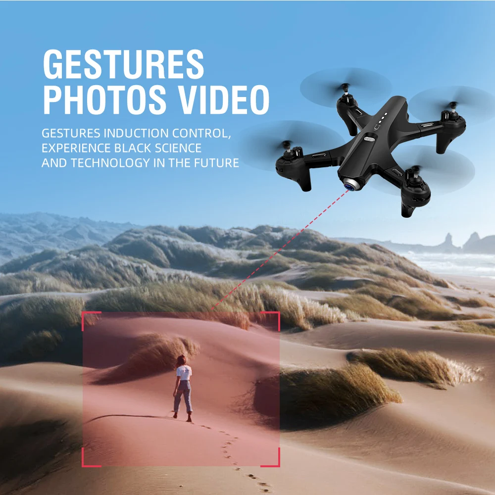 LS-TUT RC Дрон с камерой 4k HD Двойная камера WiFi FPV складной Безголовый режим одна