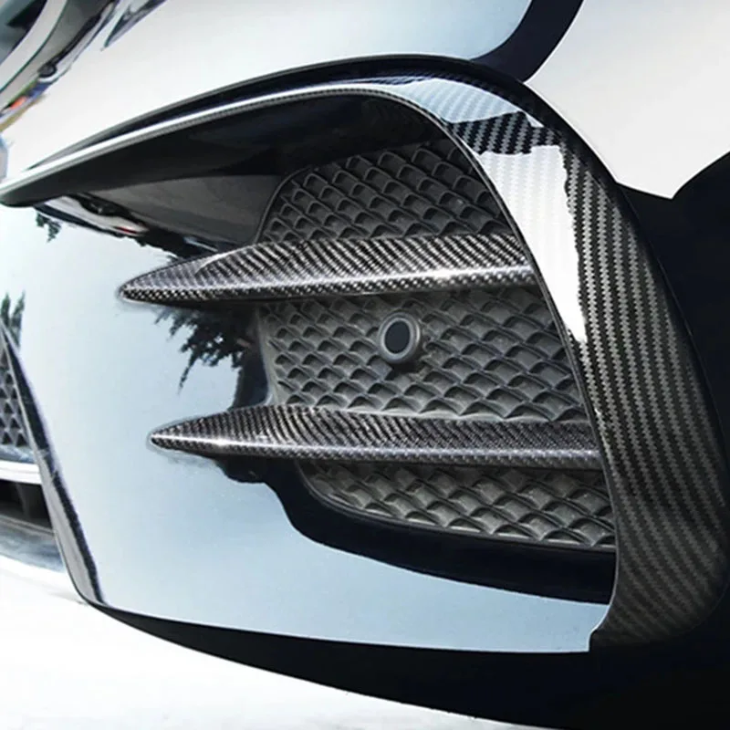 УГЛЕРОДНЫЙ передний бампер спойлер сплиттер крышка решетка вентиляции отделка