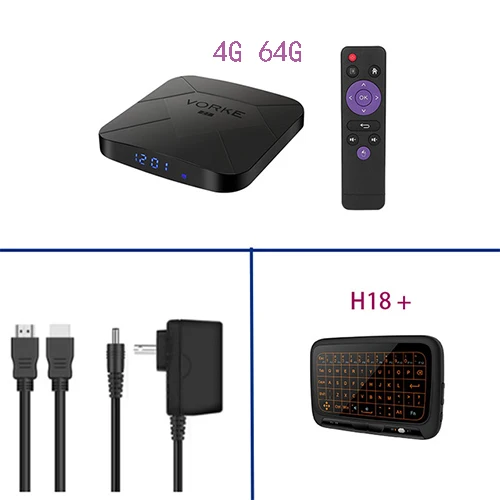 4G 64G with H18 Vorke Z7 Android 9,0 tv Box 4 ГБ/64 Гб Allwinner H6 Smart tv Box четырехъядерный USB 3,0 6K HDR Google плеер Youtube лучше, чем TX6 - Цвет: 4G 64G with H18