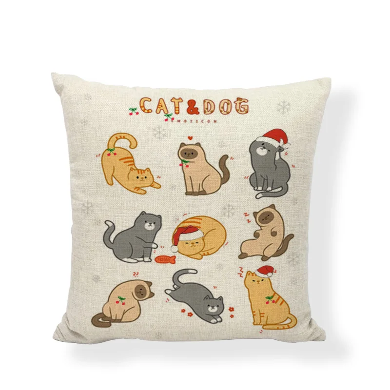 Горячая Распродажа носочки для рождественских наволочек с озорным котом и