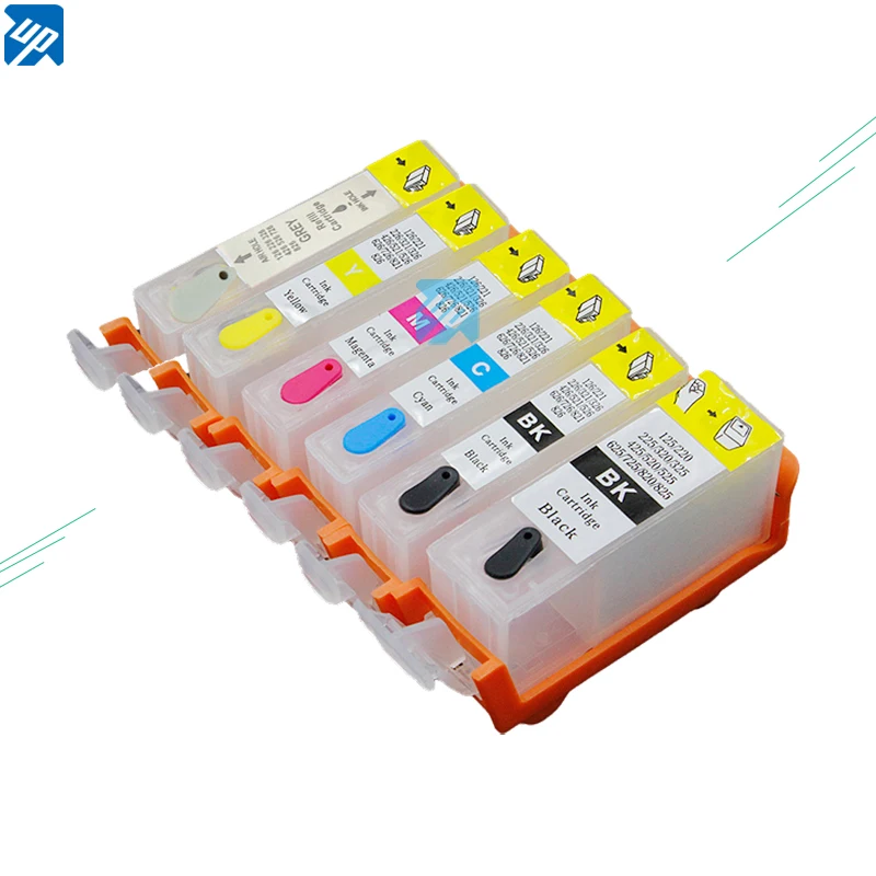 6 шт. PGI525 многоразовые картриджи для Canon MG6150 MG6250 MG8150 MG8250 принтер PGI-525 GY