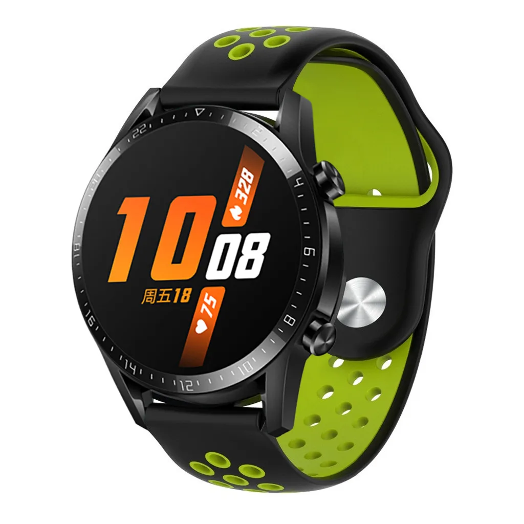 Для huawei Watch GT2 46 мм Замена спортивные силиконовые часы наручные умные часы с ремнем браслет аксессуары 22 мм для GT 2#921