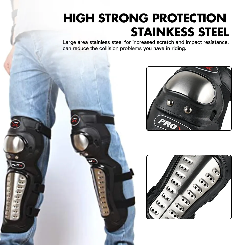 2 шт. Защитные Колени для мотоцикла из нержавеющей стали|Защитные наколенники