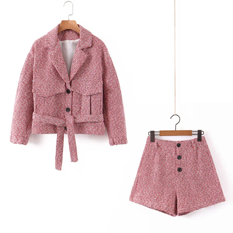 

Sweet Tweed Shorts Women Fashion Buttons Short Female Chic Loose Straight Shorts Casual Girls Streetwear