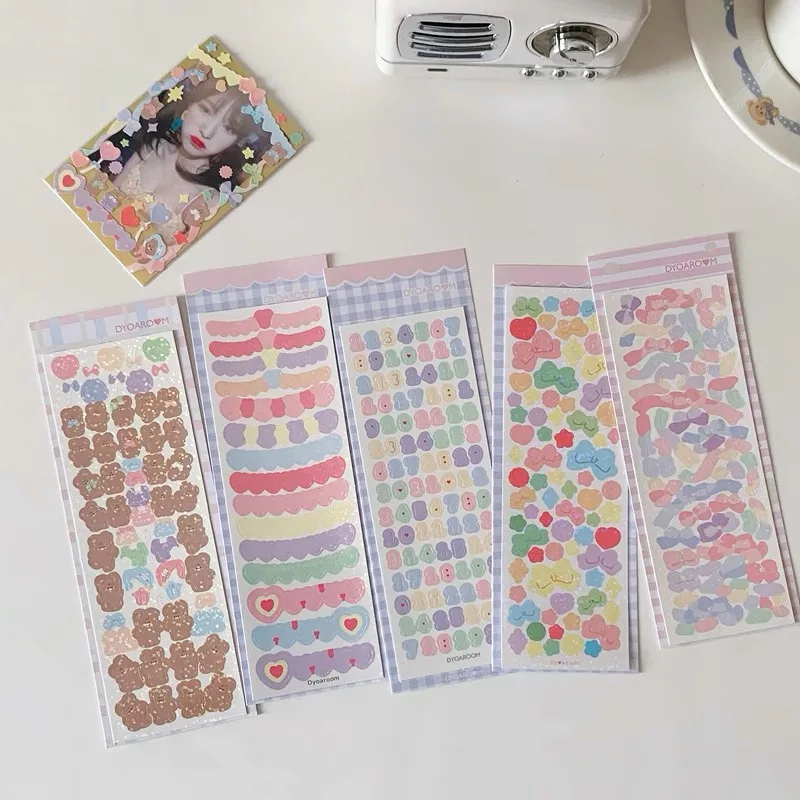 

2pcs/lot Cute butterfly DIY Photocards Scrapbooking laser Sticker Notebook Decorative Stickers School Stationery girl Gift