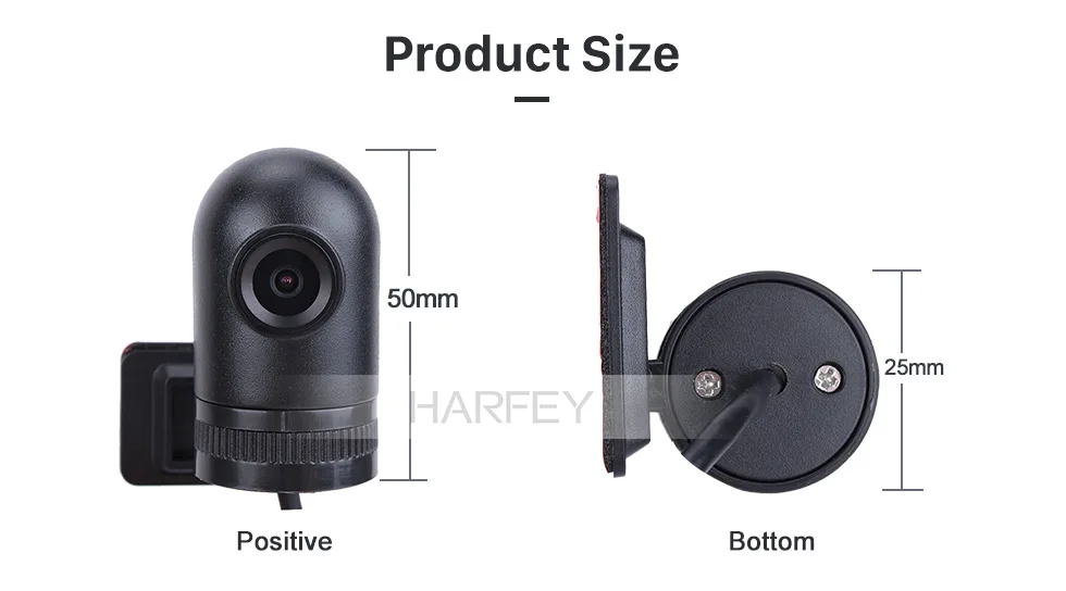 Harfey автомобильная универсальная фронтальная камера DVR 140 градусов широкоугольный HD 720P USB Запись привода видео Поддержка Android 4,2/4,4/5,1/6,0/7,1
