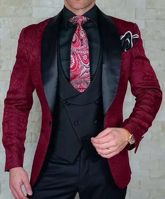 Mens Wedding Suits 2019 Italian Design Custom Made Black Smoking Tuxedo Jacket 3 Piece Groom Terno For Men | Мужская одежда