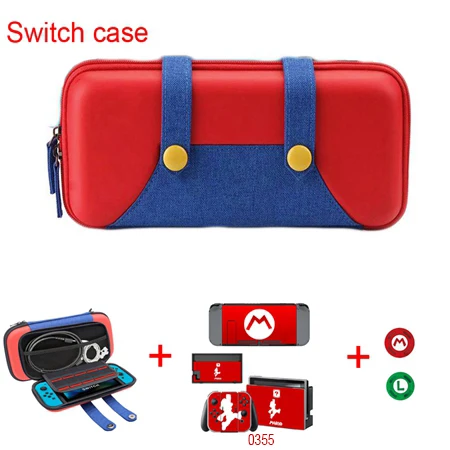 Bag with Sticker 4 Сумка для хранения Marios, Виниловая наклейка, протектор для Nintendo Switch, джойстик, колпачки для Nitendo Joy-Con - Цвет: Bag with Sticker 4