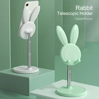 cute bunny rabbit desktop phone stand portable universal adjustable desk tablet holder for iphone huaiwei ipad