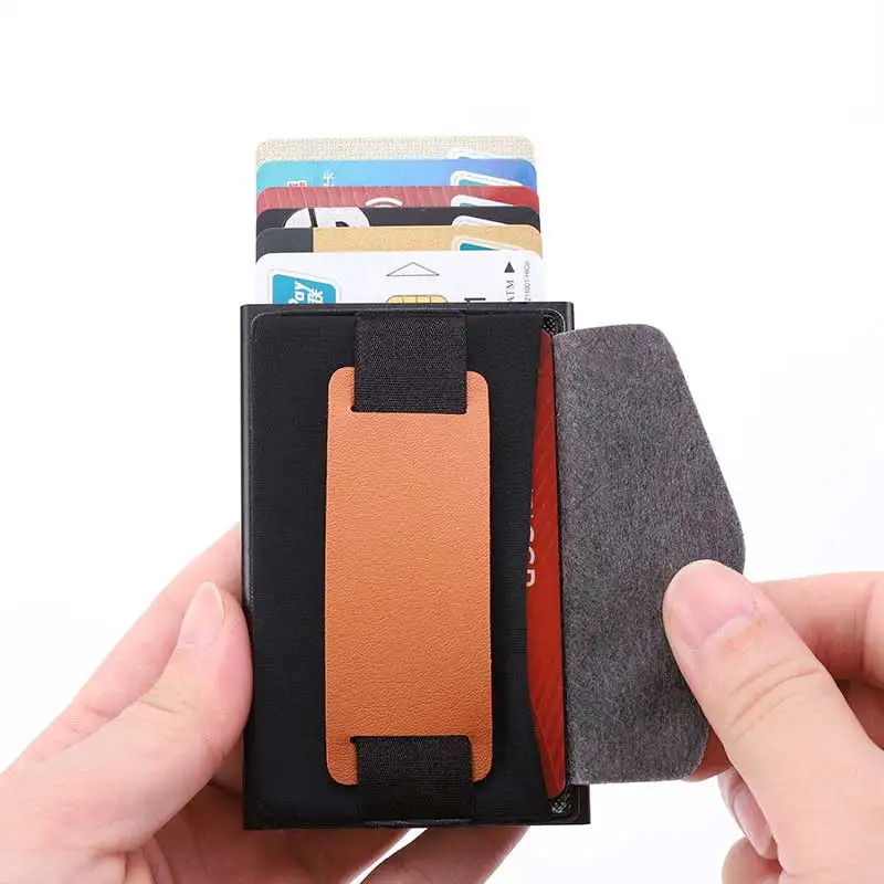Умный кошелек с RFID защитой держатель для кредитных карт металлические тонкие