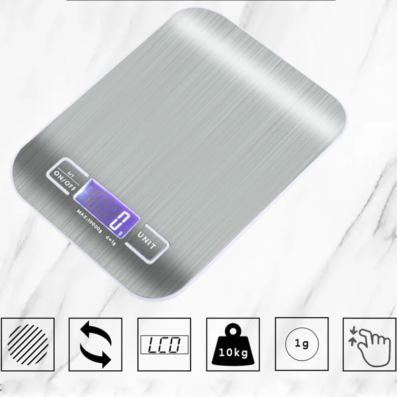 Мини электронные весы из нержавеющей стали 1 шт. 5 кг/1 г маленькие
