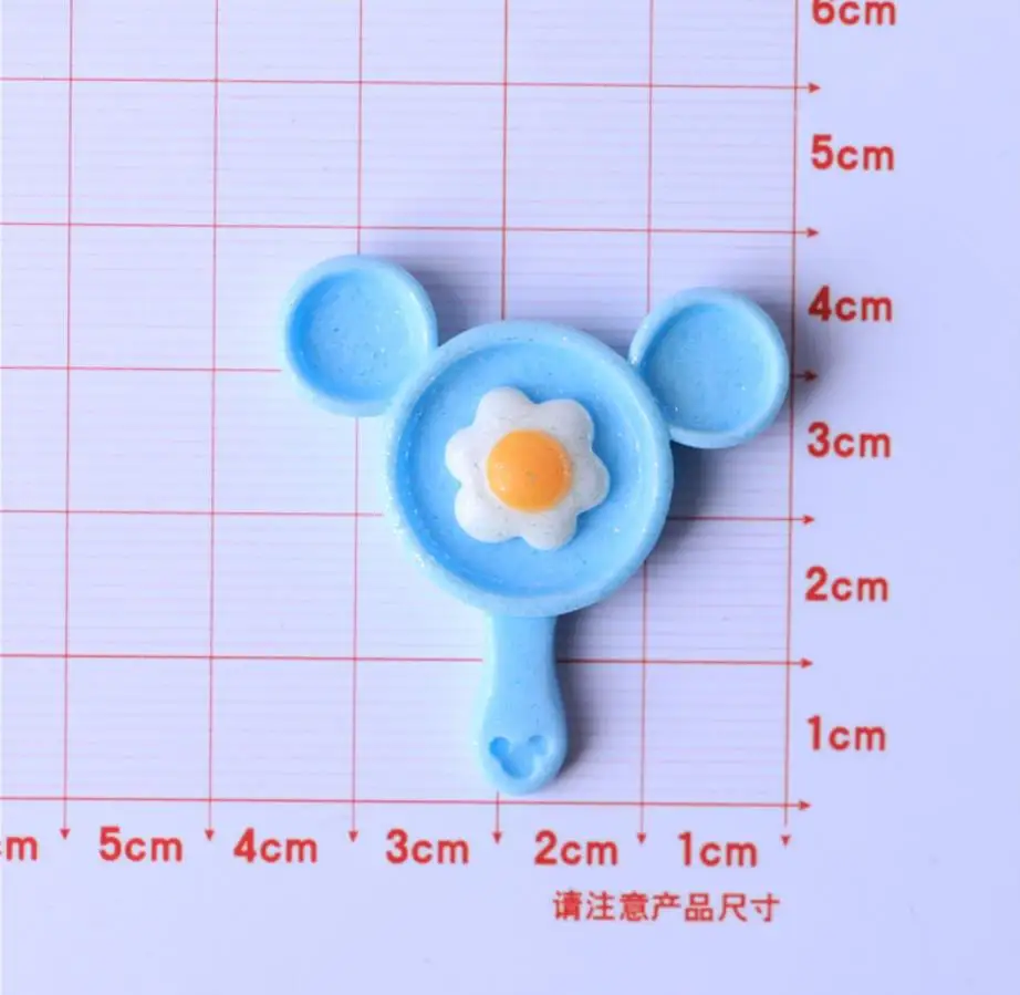 kawaii simulation cartoon pan fried eggs flatback resin cabochon dollhouse play toys diy scrapbooking accessories phone decor free global shipping