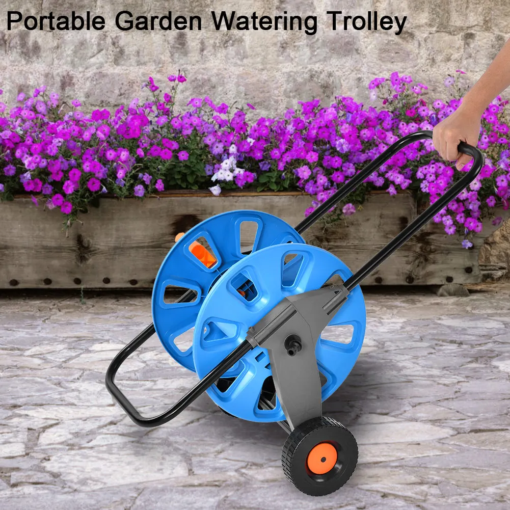 

Portable Garden Water Pipe Truck Water Pipe Rack Garden Water Hose Reel Water Pipe Storage Car Washer Pipe Rack