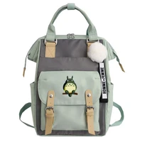 harajuku totoro waterproof nylon women backpack japanese style chic school bag for teenage girls travel backpacks mochila