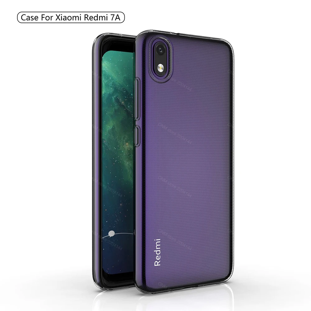 Чехол для Xiaomi Redmi 7A прозрачный силиконовый бампер мягкий чехол прозрачная задняя