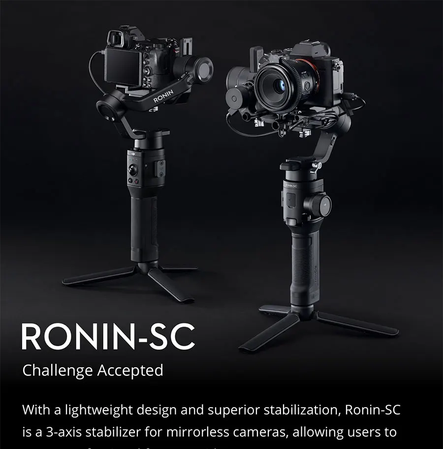DJI Ronin SC Pro комбо 3-осевой стабилизатор беззеркальных камер легкий дизайн превосходное стабилизации и бренд