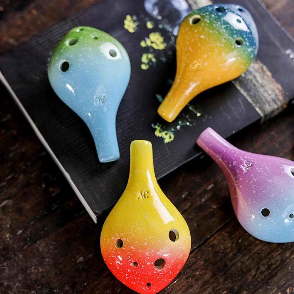 Музыкальный инструмент Ocarina 6 отверстий в стиле бутылки вина высокая C канавка для