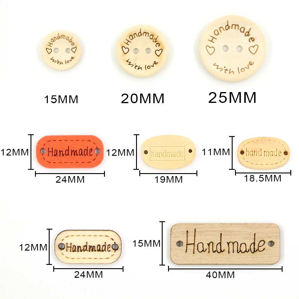 Пуговицы деревянные разных стилей для рукоделия 2 отверстия шитья одежды 50 шт. |