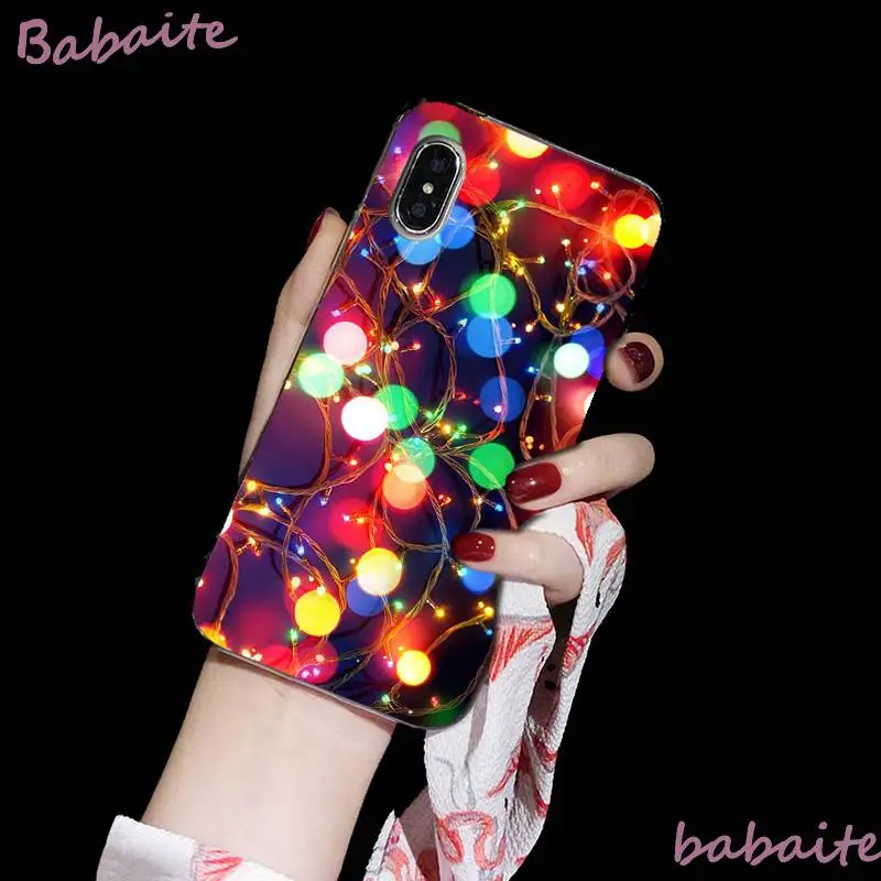 Babaite Merry christmas зимний красивый светильник с узором чехол для телефона для iPhone 8 7 6 6S Plus X XS MAX 5 5S SE XR 11 11pro 11promax