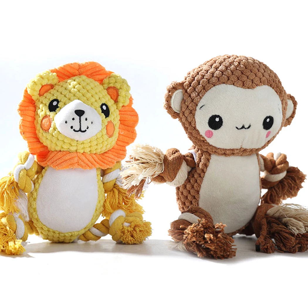 

Legendog Funny Dog Plush Toy Cartoon Stuffed Animal Soft Dog Squeak Toy Puppy Chew Toy Durable Chew Toys For Dogs