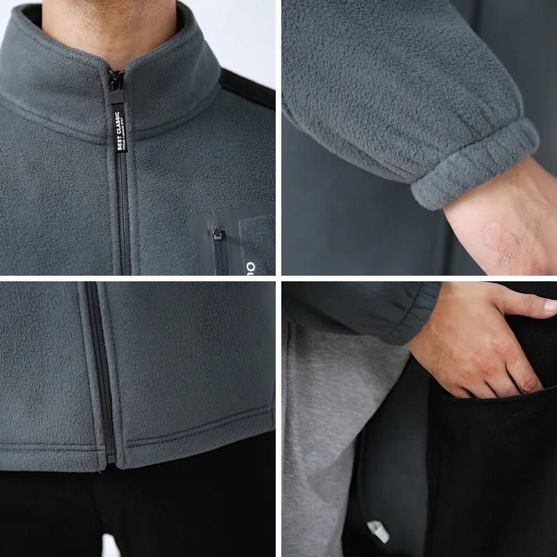 Мужская Флисовая куртка 5XL для активного отдыха рыбалки походов спорта