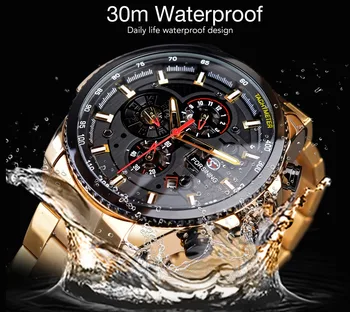 Forsining 2019 Classic Black Golden Clock Male Steampunk Sport Series Complete Calendar Men's Automatic Watches Top Brand Luxury Other Image