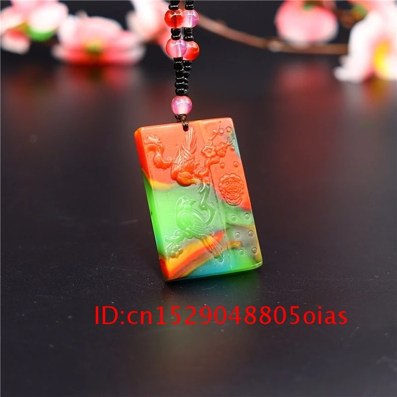 Резные подарки натуральный нефритовый цвет Амулет ожерелье цветок мужчины