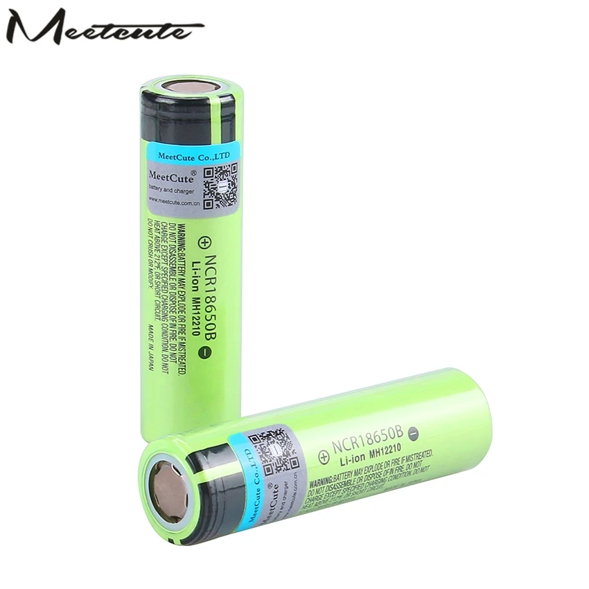 Meetcute 3,7 v 3400mah 18650 литиевая аккумуляторная батарея NCR18650B аккумулятор