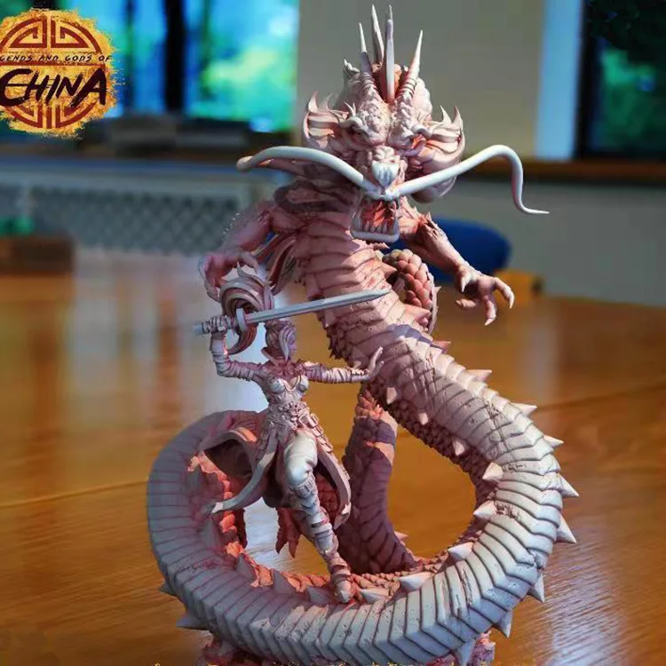 New Dragon 3d STL Model for CNC Router Engraver Legends and Gods of China Hua Mulan 3D Carved Figure Sculpture in File | Инструменты