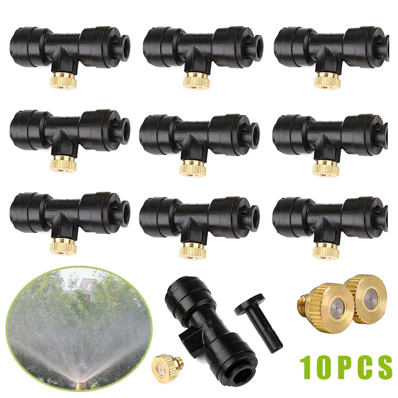 

Brass Misting Nozzles Kit 10x 0.3mm 10/24 UNC+10x Slip-Lok Misting Nozzle+1x Plug Set E2S