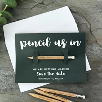12pcs custom pencil us in save the date cards personalize save the dates alternative save the dates pencils invitations