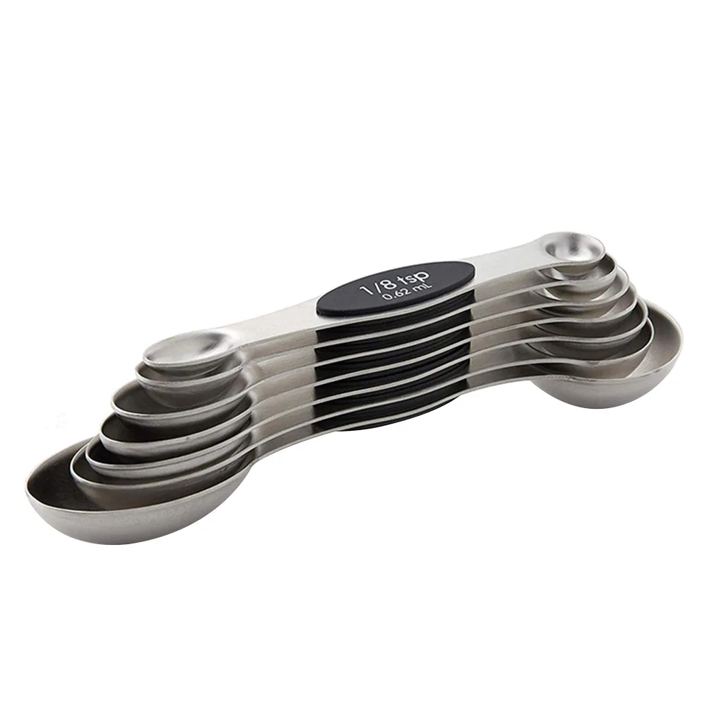 

Мерные ложки, 7 шт., из нержавеющей стали, с двойной головкой, магнитные, для сухих и жидких ингредиентов