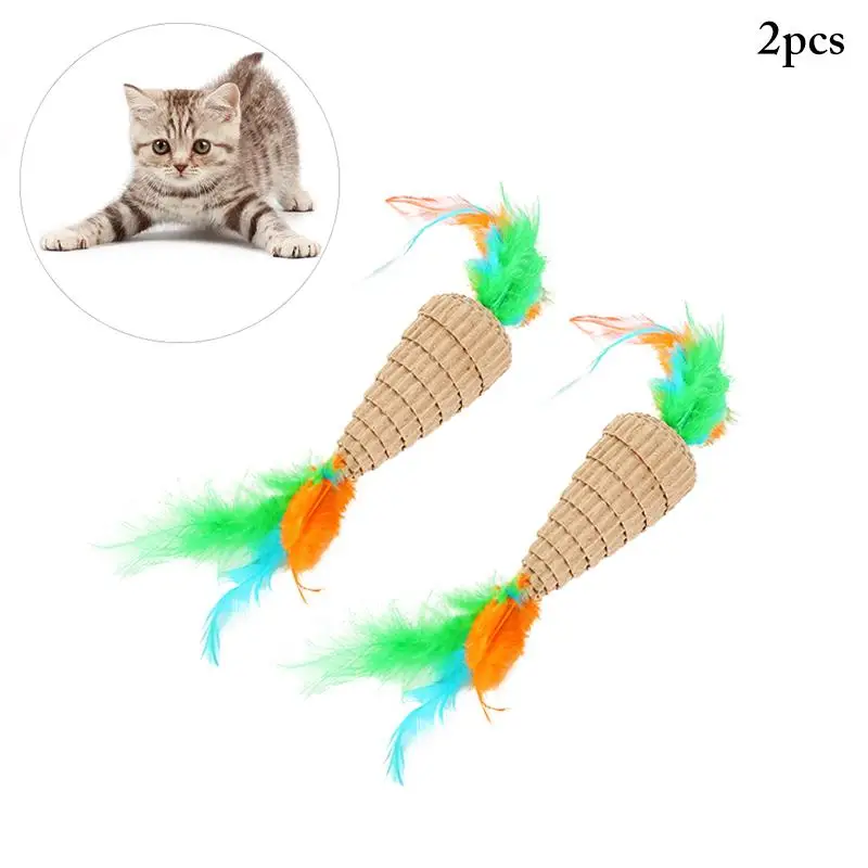 

2 шт., креативные кошачьи игрушки в виде моркови
