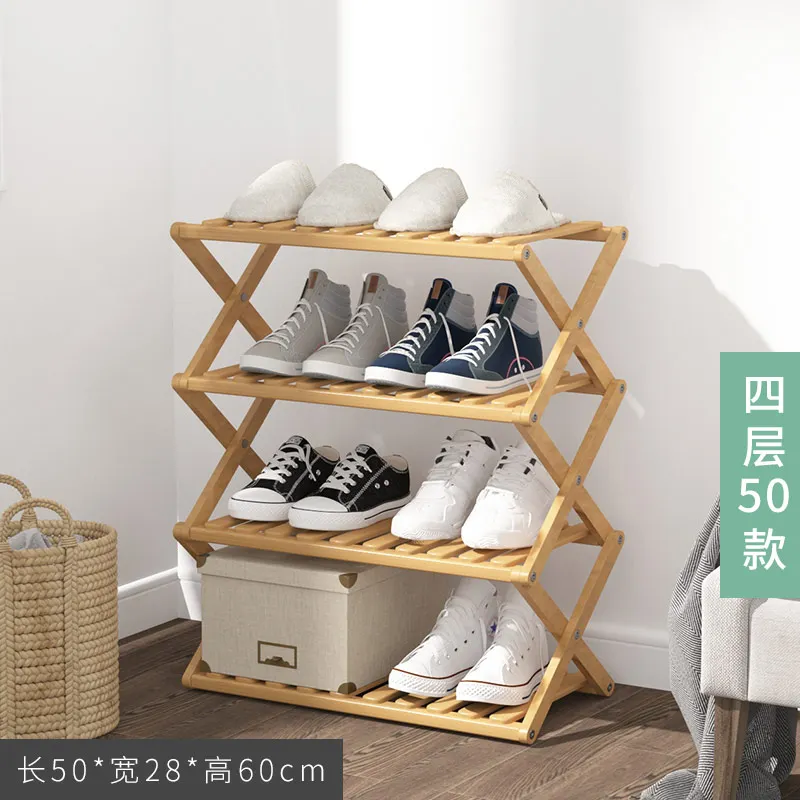 C 50x28x60cm Простая Многоуровневая стойка для обуви, домашняя экономичная полка, установка, стойка для хранения, складная обувь для двери, шкаф WF821210 - Цвет: C 50x28x60cm