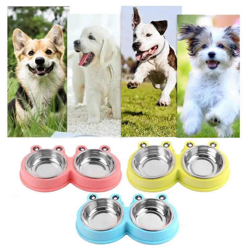 Нержавеющая сталь двойной домашних животных миска для собак и кошек