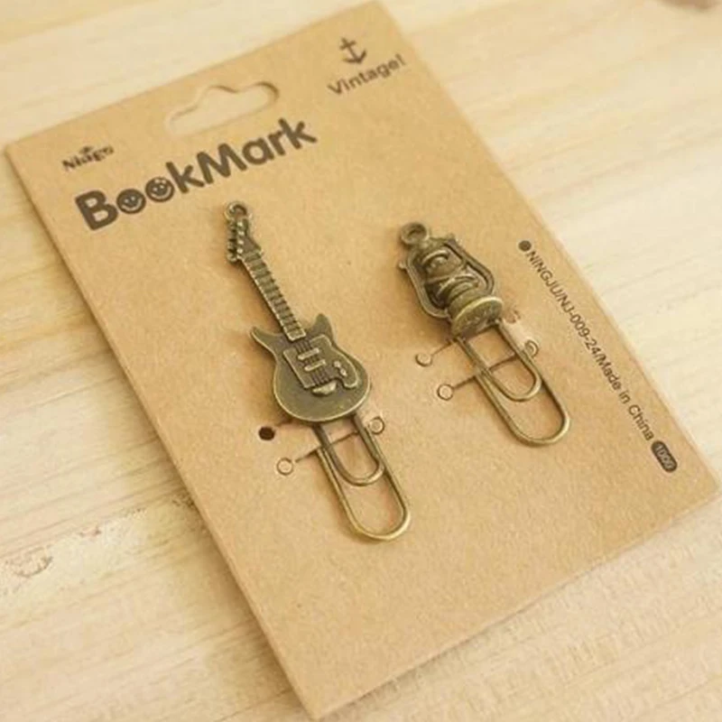 

Page Holder Zakka Bronze Color Random Styles Gift Vintage Stationery Office School Geometric Metal Bookmarks