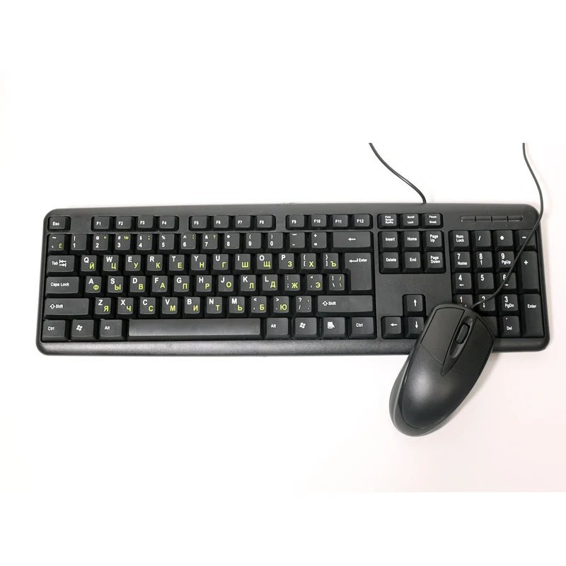 Russian Keyboard and Mouse for home office Keyboard and Mouse Computer Accessories 104 keys for PC Notebooks Laptop