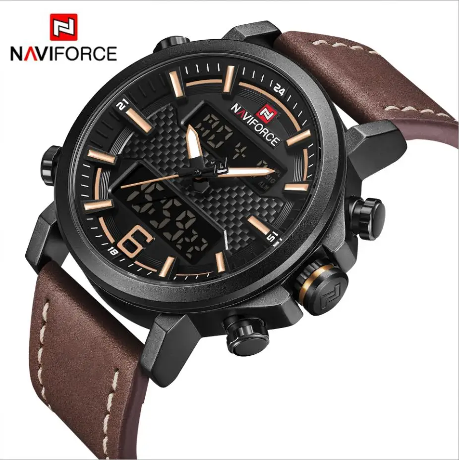 NAVIFORCE Lingxiang 9135 часы мужские роскошные Стальные кварцевые часы мужские деловые часы с хронографом спортивные наручные часы 30 м водонепроницаемые