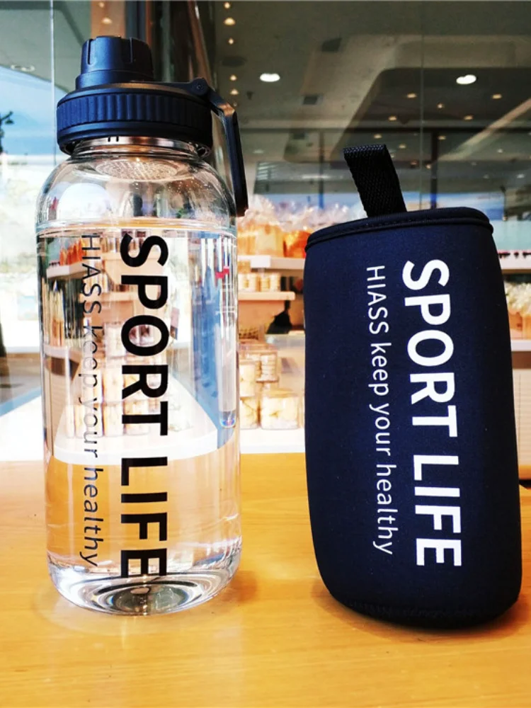 

1000ml Large-Capacity Water Cup Men's Portable Cup Creative Simple Stylish Glass Female Student Trend