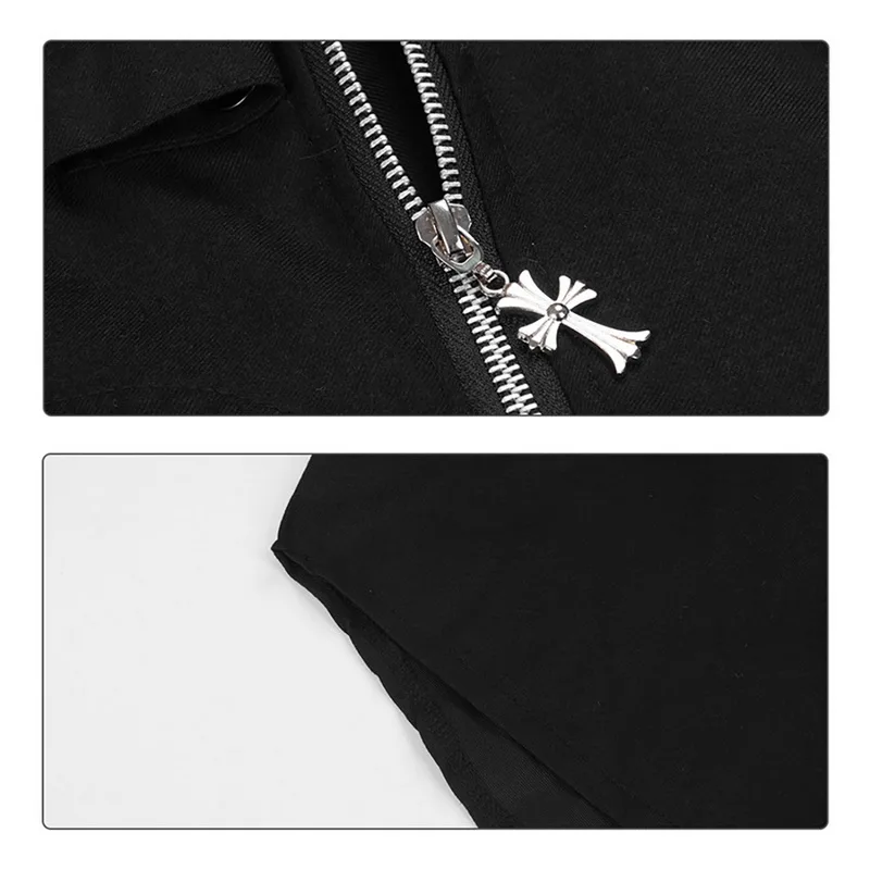 

Halloween Coat 2020 Autumn New Men Punk Style Jackets Gothic Belt Swallow-Tail Coat Long Sleeved Vintage Halloween Long Uniform