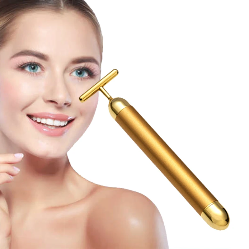 Массажер для лица 24K Gold Energy Beauty Bar эффективный массажер стимулятор релаксации