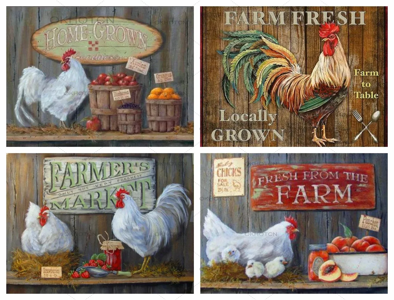 

Diy Craft Diamond Painting Animals Chicken Pictures of Rhinestones Diamond Embroidery Cross Stitch Mosaic Sale Handicraft