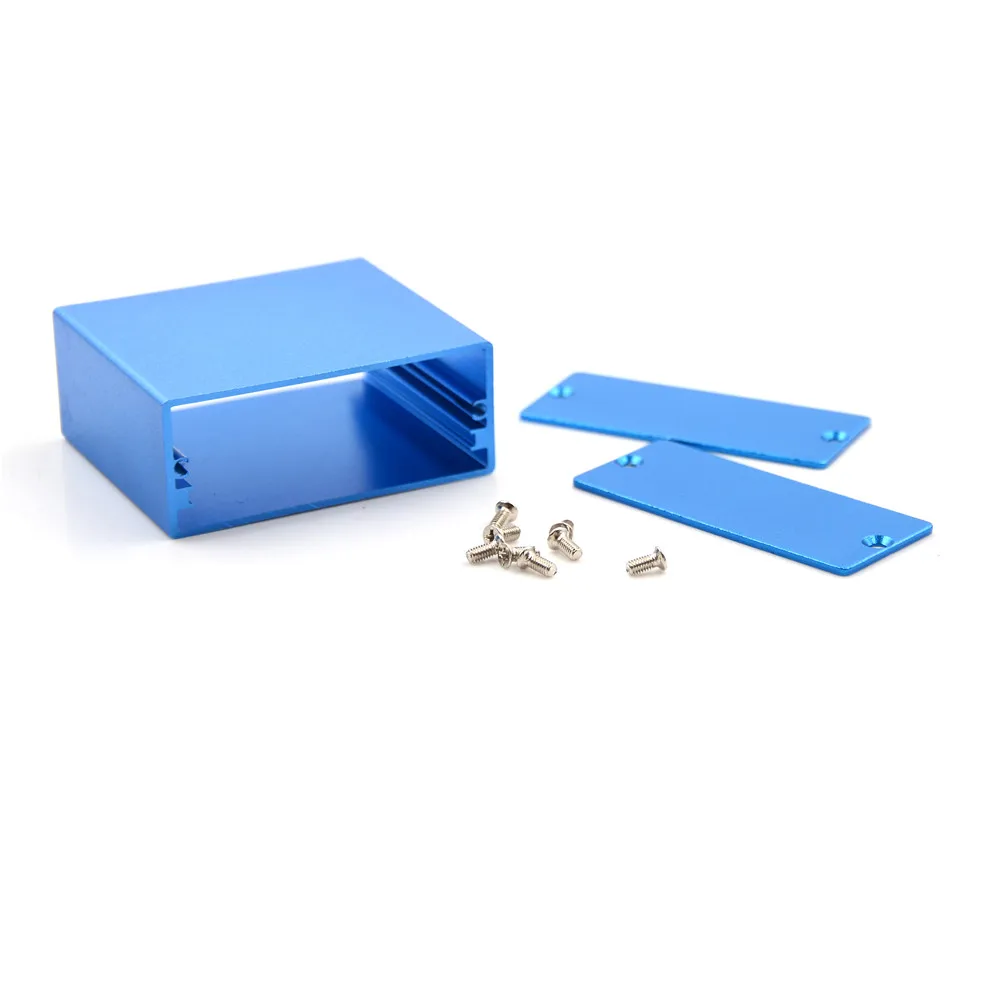 50*58*24MM One Piece Electronic Project Enclosure Case Blue Aluminum PCB Instrument Box | Обустройство дома