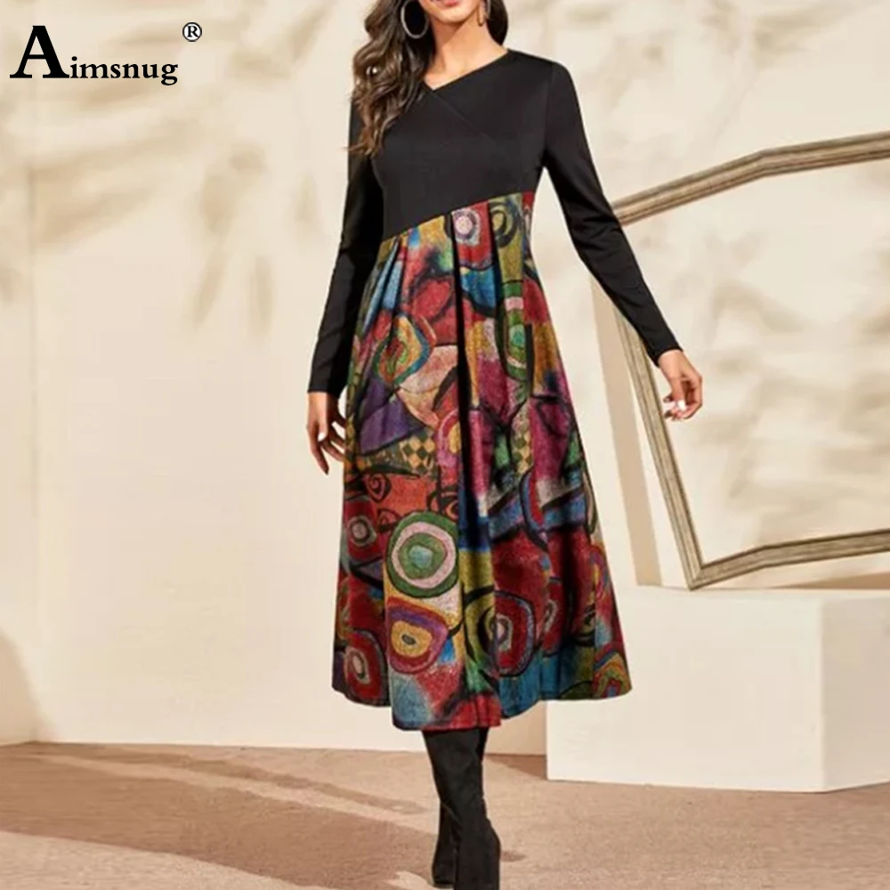 

Plus Size 3xl Women Elegant Leisure Casual Patchwork Wedding Party Dress 2021 Spring Autumn Long Maxi Vestido Robe Dresses Femme